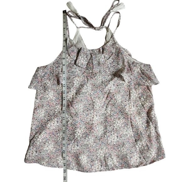 August Winds floral ruffle tank top sz M - Picture 9 of 10